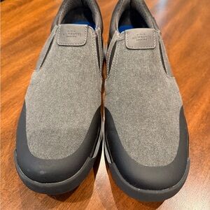 Nunn Bush Gray and Black Slip-On Shoes with Cushioned Insole